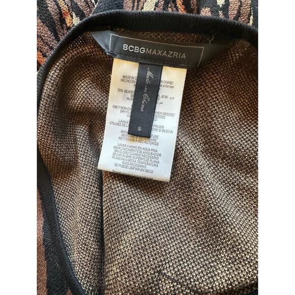 BCBG Maxazaria Multicolor Bustier Pattern Sweater Dress, Size Small Fit & Flair - Picture 5 of 6